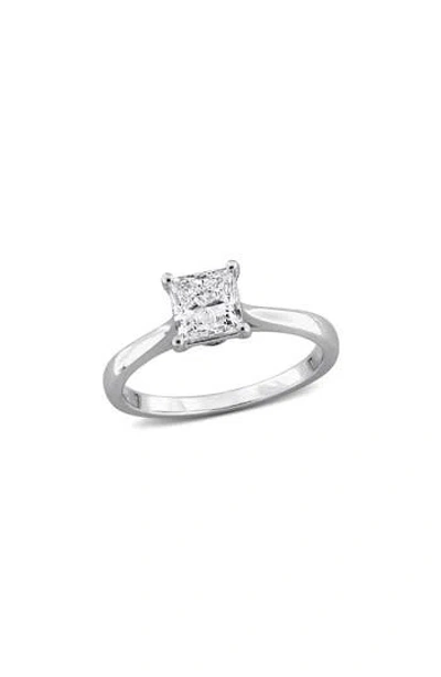 Created Forever Princess Cut Lab Grown Diamond Solitaire Ring In Metallic