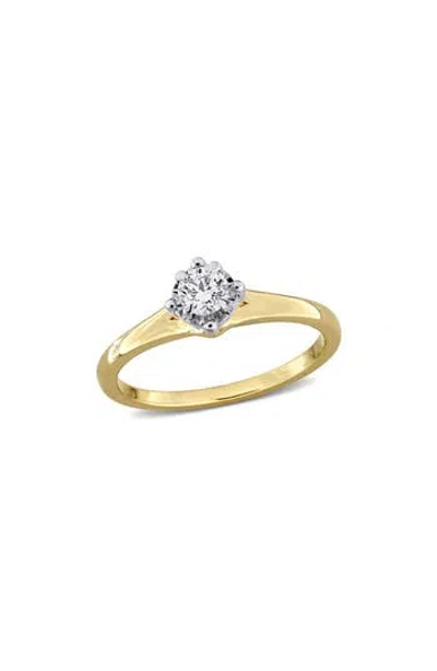Created Forever Round Lab Grown Diamond Solitaire Ring In Gold