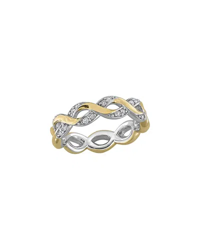 Created Forever Silver 0.16 Ct. Tw. Lab-grown Diamond Infinity Eternity Ring In Purple