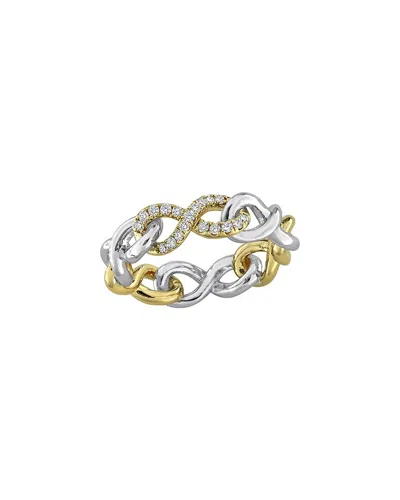 Created Forever Silver 0.19 Ct. Tw. Lab-grown Diamond Infinity Eternity Ring In Multi