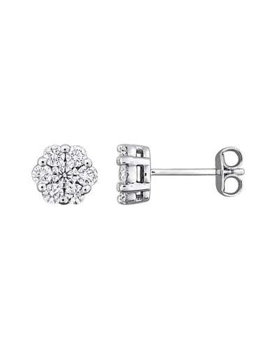 Created Forever Silver 0.22 Ct. Tw. Lab-grown Diamond Stud Earrings In White
