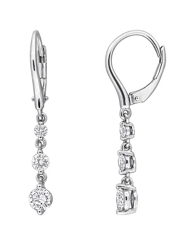 Created Forever Silver 0.60 Ct. Tw. Lab-grown Diamond Drop Earrings