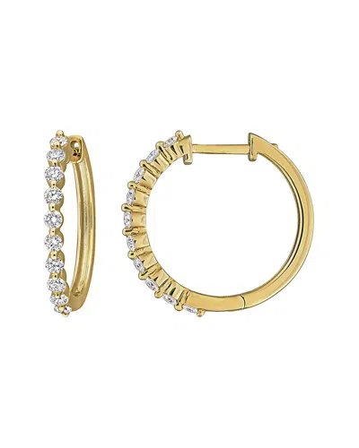 Created Forever Silver 0.66 Ct. Tw. Lab-grown Diamond Hoop Earrings In Gold