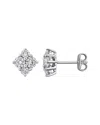 Created Forever Silver 0.68 Ct. Tw. Lab-grown Diamond Stud Earrings In Silver