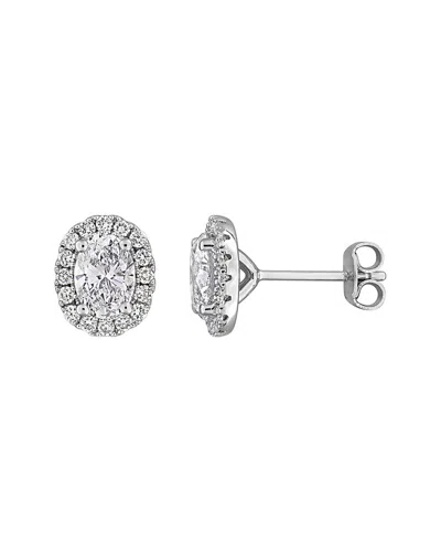 Created Forever Silver 1.50 Ct. Tw. Lab-grown Diamond Stud Earrings In Metallic