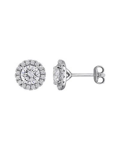 Created Forever Silver 1.64 Ct. Tw. Lab-grown Diamond Stud Earrings In Metallic