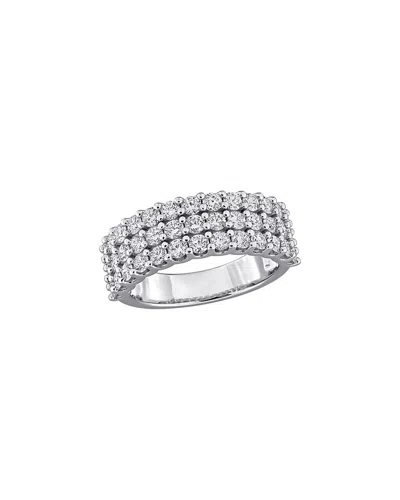 Created Forever Silver 1.76 Ct. Tw. Lab-grown Diamond Triple Row Ring