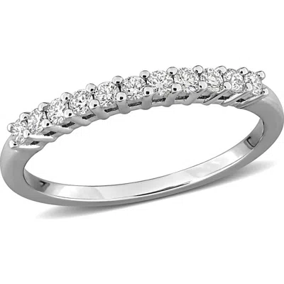Created Forever Sterling Silver Lab Grown Diamond Anniversary Band Ring