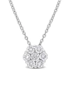 Created Forever 1ct Tw Lab Grown Diamond Pendant With Chain In Sterling Silver In Silver