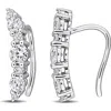 Created Forever 1 Ct Lab Grown Diamond Tw Charm Earrings Silver In White