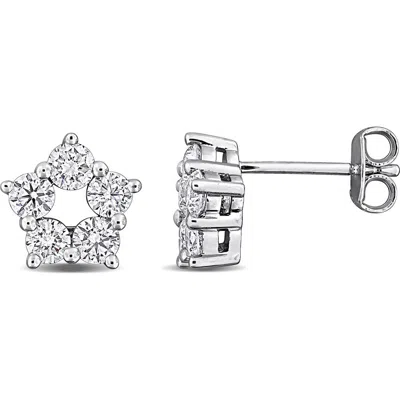 CREATED FOREVER CREATED FOREVER STERLING SILVER LAB GROWN DIAMOND STAR STUD EARRINGS