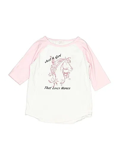 Pre-owned Creations Of Grace Kids' 3/4 Sleeve T-shirt In Pink