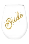 Creative Brands Bride Stemless Wine Glass In Transparent