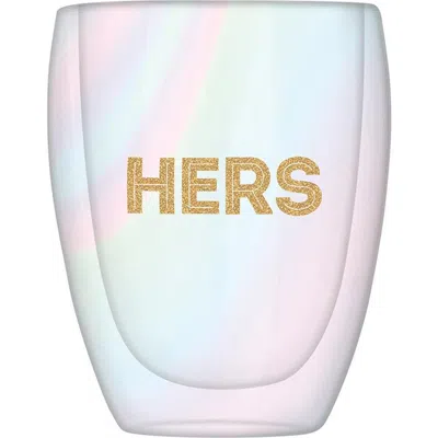Creative Brands Hers Double Wall Stemless Glass In Multi