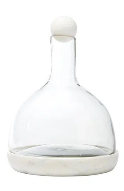 Creative Brands Marble Glass Wine Carafe In Transparent