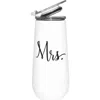Creative Brands Mrs. Stainless Steel Tumbler In White