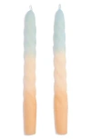 Creative Brands Set Of 2 Taper Candles In Multi