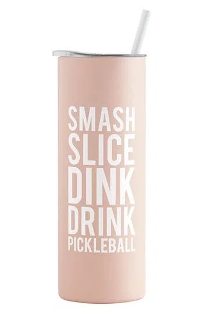 Creative Brands Smash Slice Skinny Tumbler With Straw In Pink