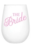 Creative Brands The Bride Stemless Wine Glass In Transparent