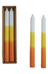 Creative Co-op 2-pack Ombré Taper Candles In Multi