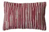 Creative Co-op Hand-woven Recycled Cotton Chindi Lumbar Pillow In Stripes In Multi