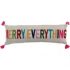 Creative Co-op Merry Everything Lumbar Accent Pillow In Gray