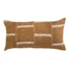 Creative Co-op Printed Pieced Lumbar Pillow In Cognac & Cream