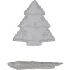 Creative Co-op Stoneware Tree Dish In Gray