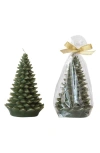Creative Co-op Tree-shaped Candle In Green
