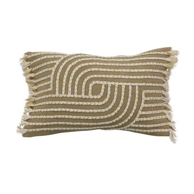 Creative Co-op 100% Cotton Lumbar Rectangular Indoor/outdoor Pillow Cover & Insert