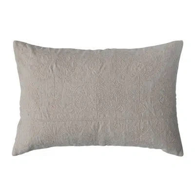 Creative Co-op 100% Cotton Lumbar Rectangular Pillow Cover & Insert