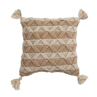 Creative Co-op 100% Cotton Throw Square Pillow Cover & Insert