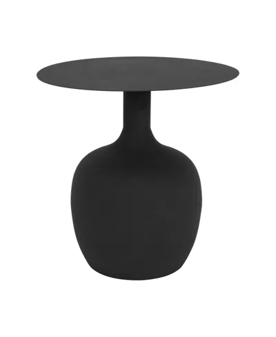 Creative Co-op 18" Modern Metal Textured Round Side Table
