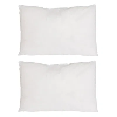 Creative Co-op 24"l X 16"w Olefin Pillow Insert With Polyester Filling, Set Of 2 In White