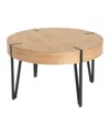 Creative Co-op 31.7" Wood Astoria Round Side Coffee Table