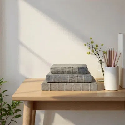 Creative Co-op 3-piece Stonewashed Canvas Bound Paper Notebooks