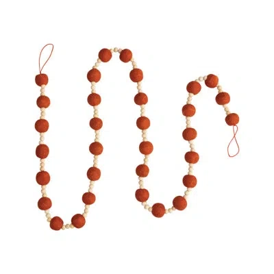 Creative Co-op 6' Brown Bead Novelty Garland