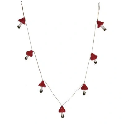 Creative Co-op 6' White Red Chain Novelty Garland In Red;white