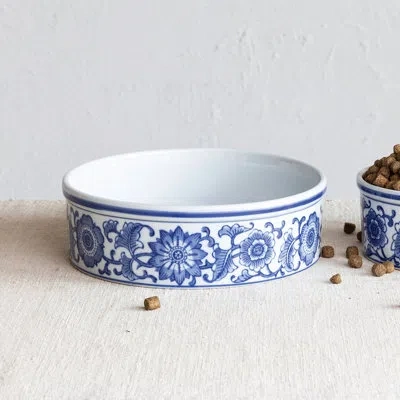 Creative Co-op Bits And Bobs Anti-skid Bowl / Dish In Blue