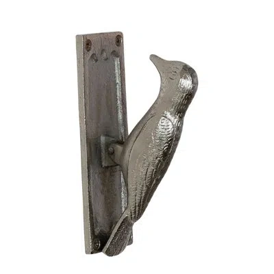 Creative Co-op Cast Metal Bird Shaped Door Knocker In Nickel