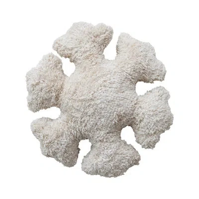 Creative Co-op Charming Cotton Tufted Snowflake Pillow In Natural