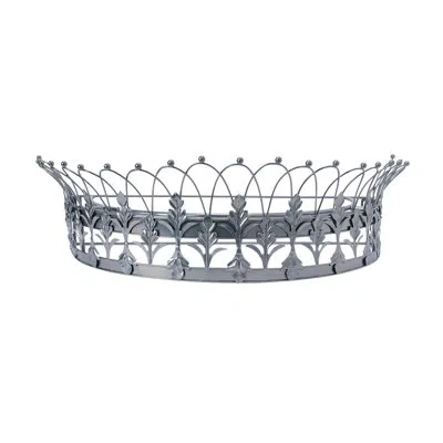 Creative Co-op Chateau 29" Window Valance In Silver