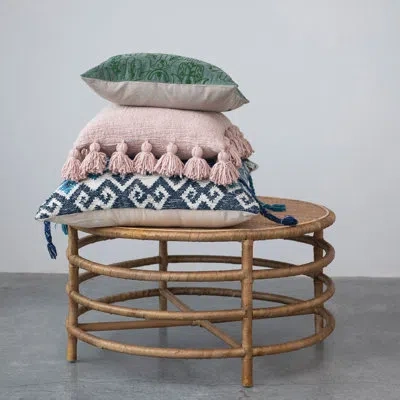 Creative Co-op Cotton Blend Throw Square Pillow Cover