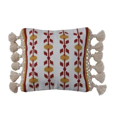 Creative Co-op Cotton Blend Throw Square Pillow Cover & Insert In Down