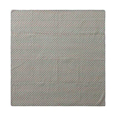 Creative Co-op Cotton Voile Double-sided Printed Throw In Green;red