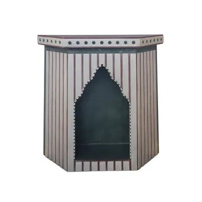 Creative Co-op Decorative Wood Painted Fireplace Mantel In Multicolor