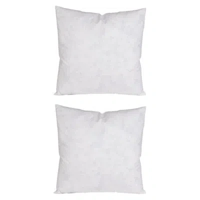 Creative Co-op Duck Feather Down Pillow Insert, Set Of 2 In White