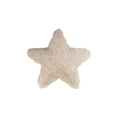 Creative Co-op Faux Fur Star Shaped Pillow In Multicolor