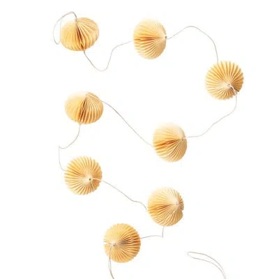 Creative Co-op Honeycomb 6' Ornament Ball Novelty Garland In White
