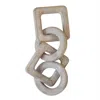 Creative Co-op Mango Wood Chain In Whitewashed